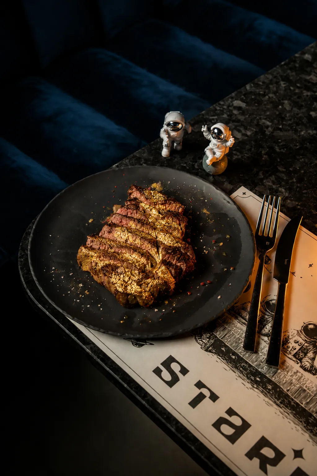 24K Golden Rib-Eye Steak
